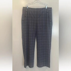Roz & Ali Plaid Pull On Dress‎ Pants Career Womens Size 16 (589)